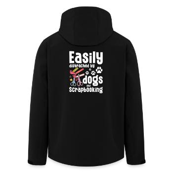 Chiens et albums de repas - Veste softshell homme en polyester recyclé Stanley/Stella - noir - Dos - AI Model Male 185 light (185cm)