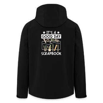 Good day for scrapbooking - Men’s Recycled Softshell Jacket by Stanley/Stella - black - Back - AI Model Male 185 light (185cm)