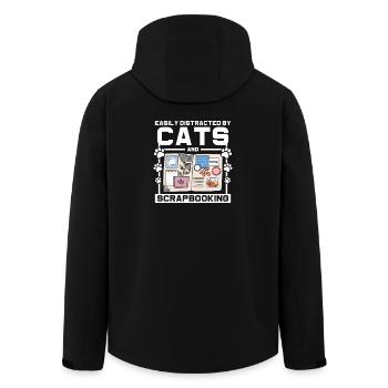 Chats et scrapbooking - Veste softshell homme en polyester recyclé Stanley/Stella - noir - Dos - AI Model Male 185 light (185cm)