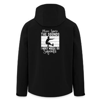 Les accros à la salle ignorent les bruits Font des squats - Veste softshell homme en polyester recyclé Stanley/Stella - noir - Dos - AI Model Male 185 light (185cm)