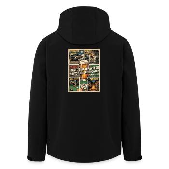 I'm Making Beer Disappear Craft Beer - Men’s Recycled Softshell Jacket by Stanley/Stella - black - Back - AI Model Male 185 light (185cm)