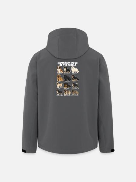 Berghunderassen süße Welpen Hunde - Recycelte Männer Softshell-Jacke von Stanley/Stella - Schwarz