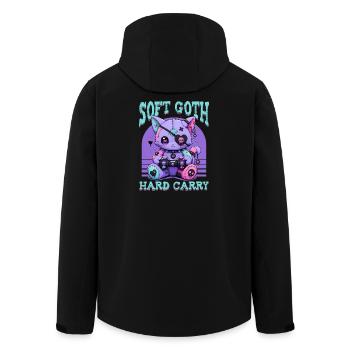Pastel Goth Soft Goth Gaming Gamer - Men’s Recycled Softshell Jacket by Stanley/Stella - black - Back - AI Model Male 185 light (185cm)