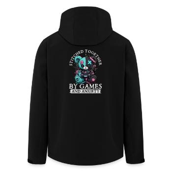 Pastel Goth Soft Goth Gaming Gamer - Men’s Recycled Softshell Jacket by Stanley/Stella - black - Back - AI Model Male 185 light (185cm)