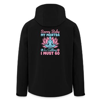 Le mantra du yoga m’appelle Je dois faire du yoga drôle - Veste softshell homme en polyester recyclé Stanley/Stella - noir - Dos - AI Model Male 185 light (185cm)
