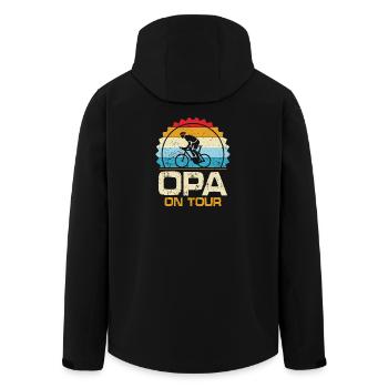 Grandpa On Tour - Men’s Recycled Softshell Jacket by Stanley/Stella - black - Back - AI Model Male 185 light (185cm)