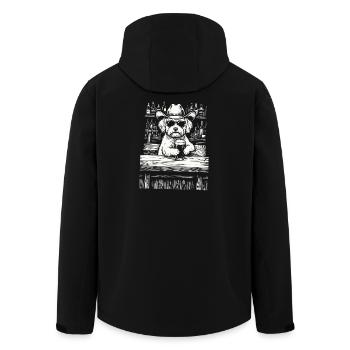 Cowboy Dog Bière Drôle Maltheser - Veste softshell homme en polyester recyclé Stanley/Stella - noir - Dos - AI Model Male 185 light (185cm)