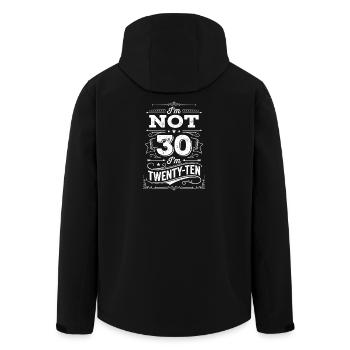 Ich Bin Nicht 30 Ich Bin 20 Zehn Geburtstag - Recycelte Männer Softshell-Jacke von Stanley/Stella - Schwarz - Hinten - AI Model Male 185 light (185cm)