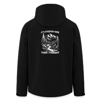 Plus raide ici Randonnée Montagnes Alpinisme - Veste softshell homme en polyester recyclé Stanley/Stella - noir - Dos - AI Model Male 185 light (185cm)