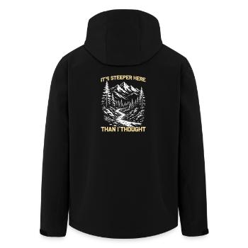 Plus raide ici Randonnée Montagnes Alpinisme - Veste softshell homme en polyester recyclé Stanley/Stella - noir - Dos - AI Model Male 185 light (185cm)