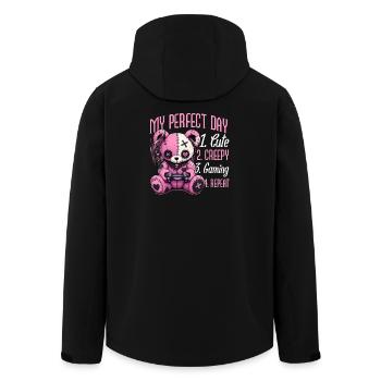 Pastel Goth Soft Goth Gaming Gamer - Men’s Recycled Softshell Jacket by Stanley/Stella - black - Back - AI Model Male 185 light (185cm)
