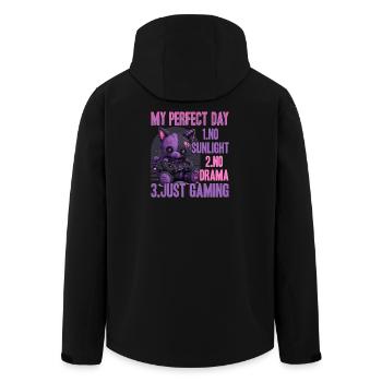 Pastel Goth Soft Goth Gaming Gamer - Men’s Recycled Softshell Jacket by Stanley/Stella - black - Back - AI Model Male 185 light (185cm)