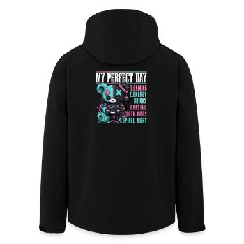 Pastel Goth Soft Goth Gaming Gamer - Men’s Recycled Softshell Jacket by Stanley/Stella - black - Back - AI Model Male 185 light (185cm)