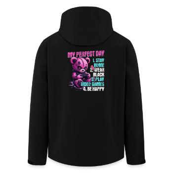 Pastel Goth Soft Goth Gaming Gamer - Men’s Recycled Softshell Jacket by Stanley/Stella - black - Back - AI Model Male 185 light (185cm)
