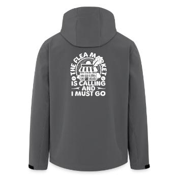 Un marché aux puces d’occasion appelle l’amour incontournable - Veste softshell homme en polyester recyclé Stanley/Stella - noir - Dos - AI Model Male 185 light (185cm)