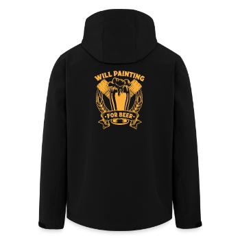 House Painter Dad Unique Gifts - Recycelte Männer Softshell-Jacke von Stanley/Stella - Schwarz - Hinten - AI Model Male 185 light (185cm)