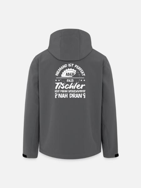 Tischler Nah An Perfekt - Recycelte Männer Softshell-Jacke von Stanley/Stella - Schwarz