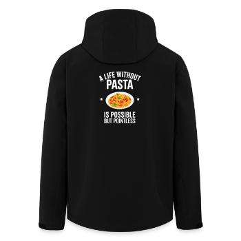Pasta Spaghetti Nudeln Geschenk - Recycelte Männer Softshell-Jacke von Stanley/Stella - Schwarz - Hinten - AI Model Male 185 light (185cm)