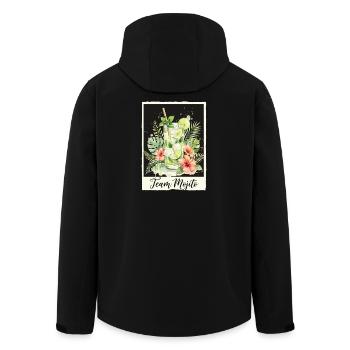 Barman de cocktails Mojito pour enterrement de vie de garçon - Veste softshell homme en polyester recyclé Stanley/Stella - noir - Dos - AI Model Male 185 light (185cm)