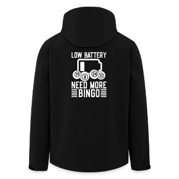 Joueur de bingo batterie faible : besoin de plus de bingo - Veste softshell homme en polyester recyclé Stanley/Stella - noir - Dos - AI Model Male 185 light (185cm)