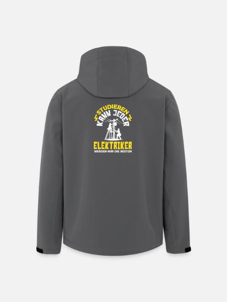 Elektriker Werden Nur Die Besten - Recycelte Männer Softshell-Jacke von Stanley/Stella - Schwarz