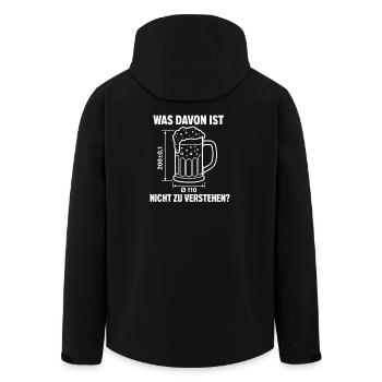 Technik Ingenieur Konstrukteur Maschinenbau - Recycelte Männer Softshell-Jacke von Stanley/Stella - Schwarz - Hinten - AI Model Male 185 light (185cm)