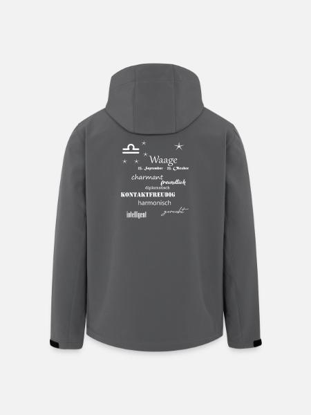 Waage_Sternzeichen - Recycelte Männer Softshell-Jacke von Stanley/Stella - Schwarz