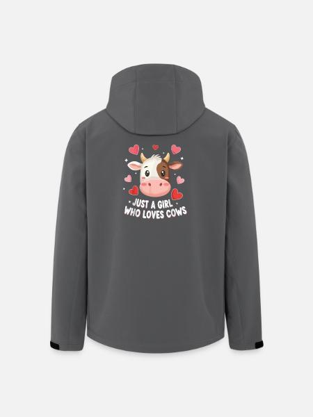 Kuhliebe: Ein Mädchen liebt Kühe - Recycelte Männer Softshell-Jacke von Stanley/Stella - Schwarz