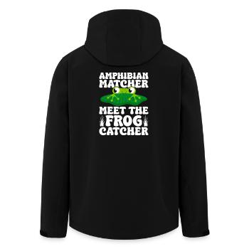 Attrapeur de grenouilles, Apparieur d’amphibiens, rencontrez la grenouille - Veste softshell homme en polyester recyclé Stanley/Stella - noir - Dos - AI Model Male 185 light (185cm)