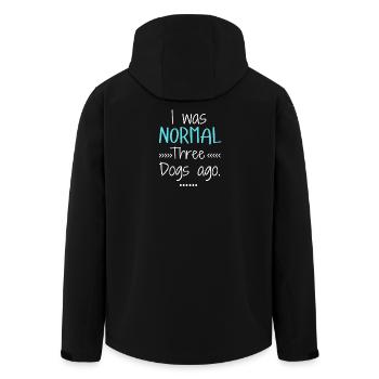 J’étais normal il y a 3 chiens, amateur de chiens drôle. - Veste softshell homme en polyester recyclé Stanley/Stella - noir - Dos - AI Model Male 185 light (185cm)