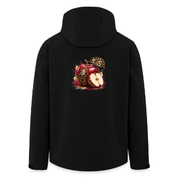 Pomme glamure léopard - Veste softshell homme en polyester recyclé Stanley/Stella - noir - Dos - AI Model Male 185 light (185cm)