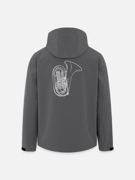 Tuba Drawing - Men’s Recycled Softshell Jacket by Stanley/Stella - black
