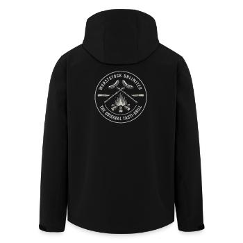 Original Taktik Grill Emblem - Recycelte Männer Softshell-Jacke von Stanley/Stella - Schwarz - Hinten - AI Model Male 185 light (185cm)
