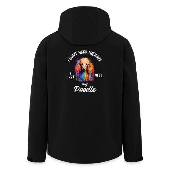 Yorkie Cupcake-Kunst - Recycelte Männer Softshell-Jacke von Stanley/Stella - Schwarz - Hinten - AI Model Male 185 light (185cm)