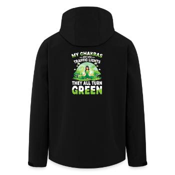  My Chakras Are Like Traffic Lights They All Turn - Recycelte Männer Softshell-Jacke von Stanley/Stella - Schwarz - Hinten - AI Model Male 185 light (185cm)