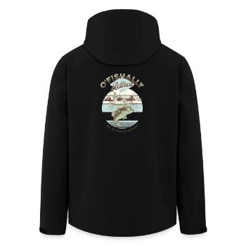 Vintage Fishing Retirement - Men’s Recycled Softshell Jacket by Stanley/Stella - black - Back - AI Model Male 185 light (185cm)