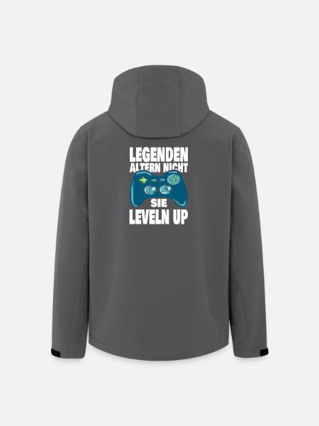 Legenden Leveln Up - Recycelte Männer Softshell-Jacke von Stanley/Stella - Schwarz