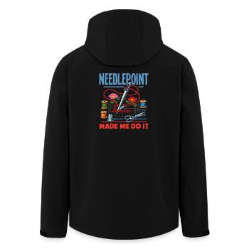 Lustiges Nadelspitzen-bastelhobby - Recycelte Männer Softshell-Jacke von Stanley/Stella - Schwarz - Hinten - AI Model Male 185 light (185cm)