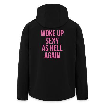 Woke Up Sexy As Hell Again - Recycelte Männer Softshell-Jacke von Stanley/Stella - Schwarz - Hinten - AI Model Male 185 light (185cm)