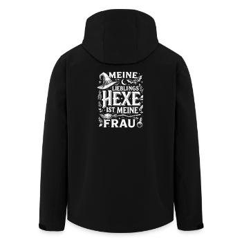  Meine Lieblingshexe Ist Meine Frau Hexe Ehefrau - Recycelte Männer Softshell-Jacke von Stanley/Stella - Schwarz - Hinten - AI Model Male 185 light (185cm)