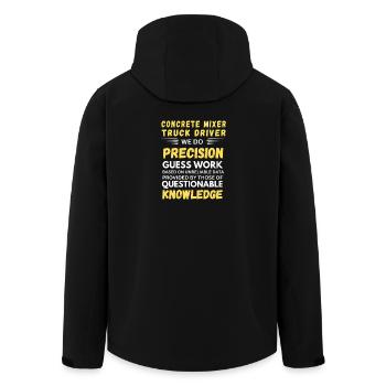 Betonmischer-Lkw-Fahrer Wir machen Präzision Nicht - Recycelte Männer Softshell-Jacke von Stanley/Stella - Schwarz - Hinten - AI Model Male 185 light (185cm)