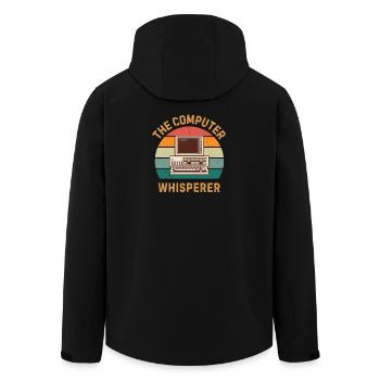 Computer Whisperer lustiges IT-Tech-Geschenk - Recycelte Männer Softshell-Jacke von Stanley/Stella - Schwarz - Hinten - AI Model Male 185 light (185cm)