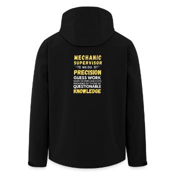 Mechanics Supervisor We Do Precision Not Guesswork - Men’s Recycled Softshell Jacket by Stanley/Stella - black - Back - AI Model Male 185 light (185cm)