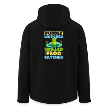 Frog Catcher Puddle Watcher Skilled Frog - Recycelte Männer Softshell-Jacke von Stanley/Stella - Schwarz - Hinten - AI Model Male 185 light (185cm)