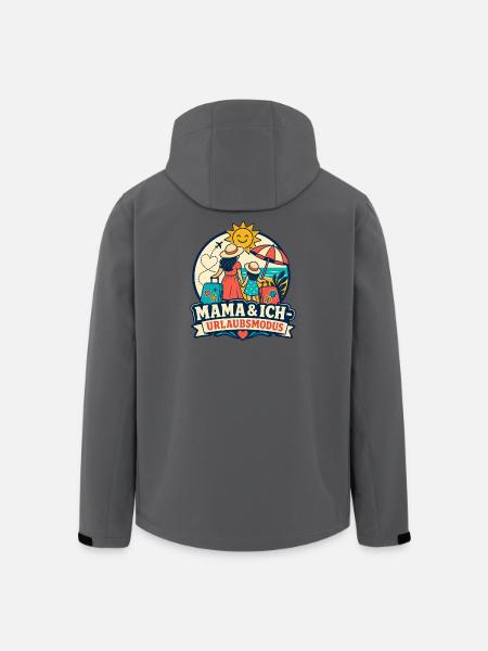 Mama & Ich Urlaubsmodus - Recycelte Männer Softshell-Jacke von Stanley/Stella - Schwarz