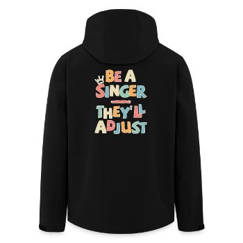Be a Singer. They’ll adjust - Recycelte Männer Softshell-Jacke von Stanley/Stella - Schwarz - Hinten - AI Model Male 185 light (185cm)