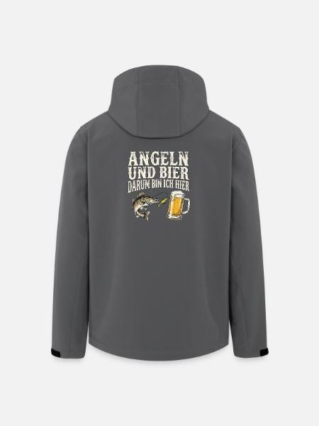 Zander Angeln Und Bier - Recycelte Männer Softshell-Jacke von Stanley/Stella - Schwarz