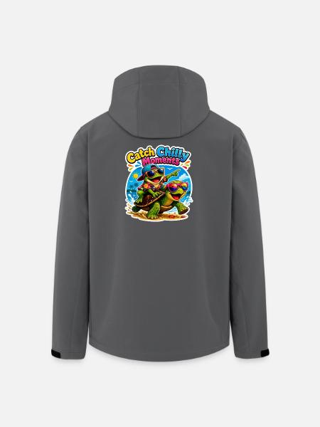 Urlaubs Vibes - Recycelte Männer Softshell-Jacke von Stanley/Stella - Schwarz