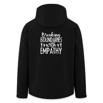 Social Worker Quote Breaking Boundaries With - Recycelte Männer Softshell-Jacke von Stanley/Stella - Schwarz - Hinten - AI Model Male 185 light (185cm)