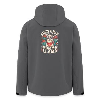 She's a Bad Momma Llama - Men’s Recycled Softshell Jacket by Stanley/Stella - black - Back - AI Model Male 185 light (185cm)
